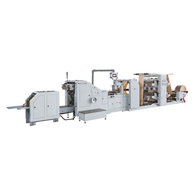 LSB-200+LST-4700 Rollo que introduce la bolsa de papel inferior cuadrada que hace la máquina con la máquina de impresión de Flexo