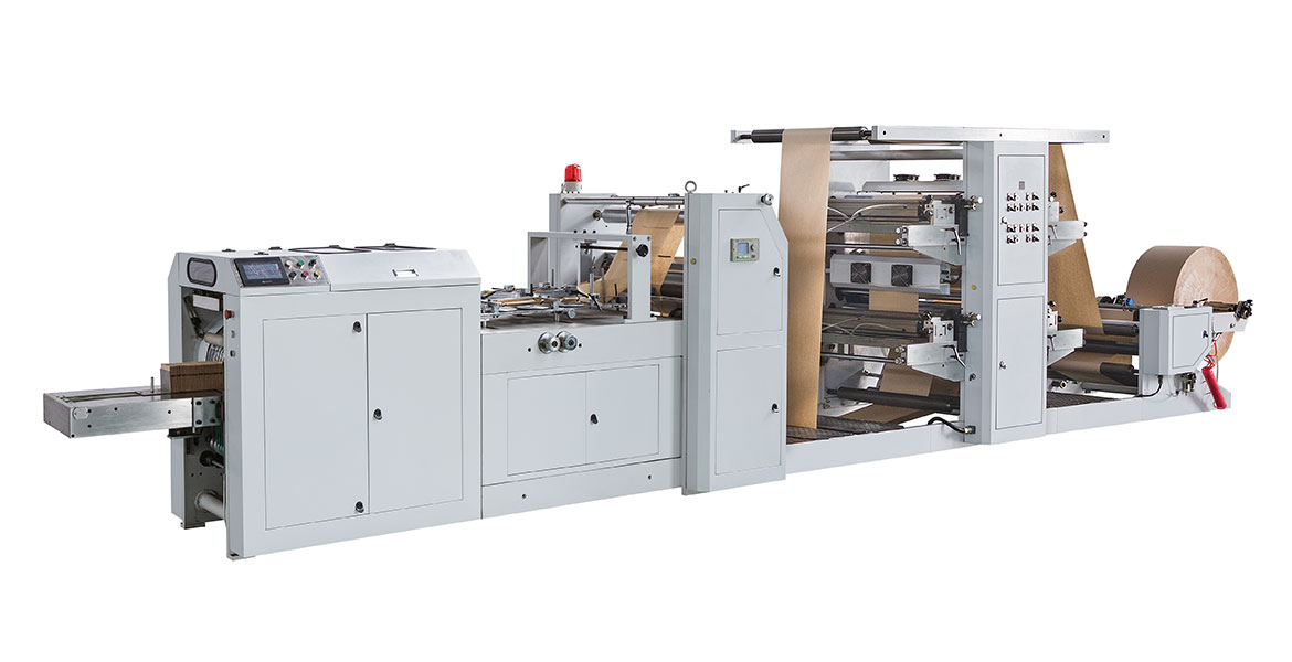 LSD-400+LST-4700Máquina automática de alta velocidad del bolso de papel con la máquina de impresión de Flexo