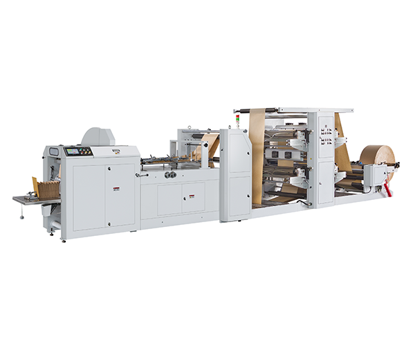LMD-400+LST-4700R Máquina de alta velocidad automática de la bolsa de papel de Kraft de alta velocidad con la máquina de impresión de Flexo