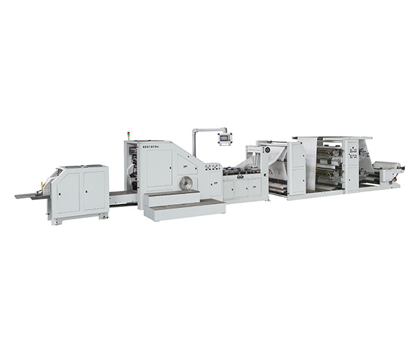LSB-320+LST-41100 Máquina de fabricación de bolsas de papel con fondo cuadrado con impresión flexográfica de rollo