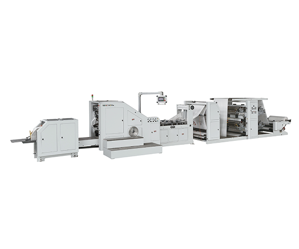 LSB-450+LST-41400 Máquina de fabricación de bolsas de papel con fondo cuadrado con impresión flexográfica de rollo