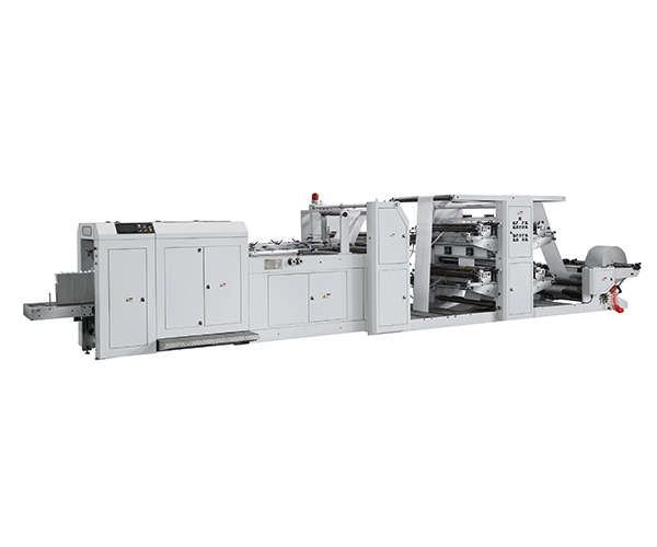 LSD-700+LST-4100 Máquina automática de bolsas de papel de alta velocidad con impresión flexográfica en línea