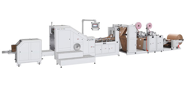 Máquina para fabricar bolsas de papel con asa completamente automática