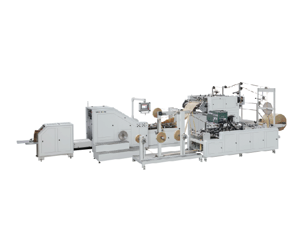 LSB-330L-F Máquina para fabricar bolsas de papel con asa de cuerda plana y alimentación por rollo completamente automática
