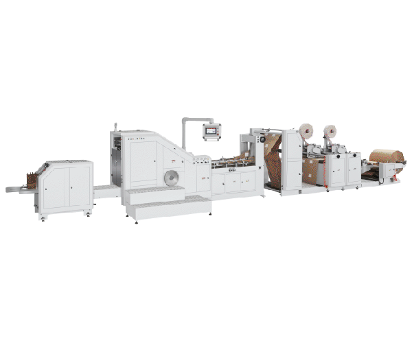LSB-330LD+TP Máquina para fabricar bolsas de papel con asa punzonadora de parche completamente automática