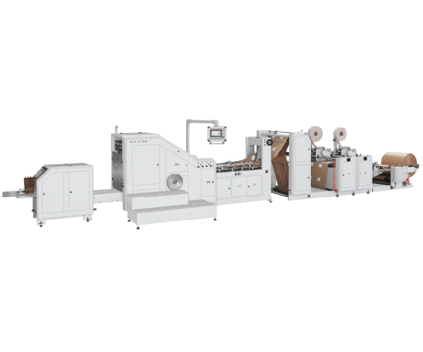 LSB-330XLD+TP Máquina para fabricar bolsas de papel con asa punzonadora de parche completamente automática
