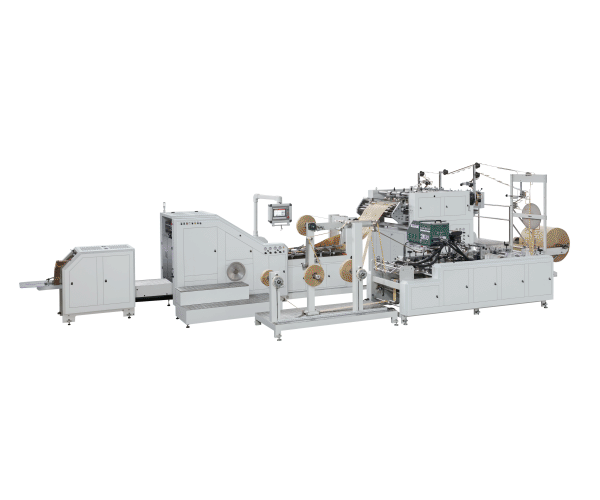LSB-450-F Máquina para fabricar bolsas de papel con asa de cuerda plana y alimentación por rollo completamente automática