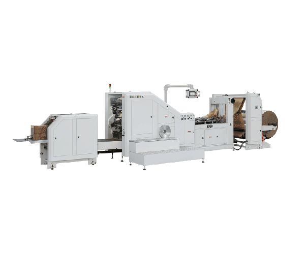 Máquina para fabricar bolsas de papel de fondo cuadrado con alimentación de rollos LSB-450L