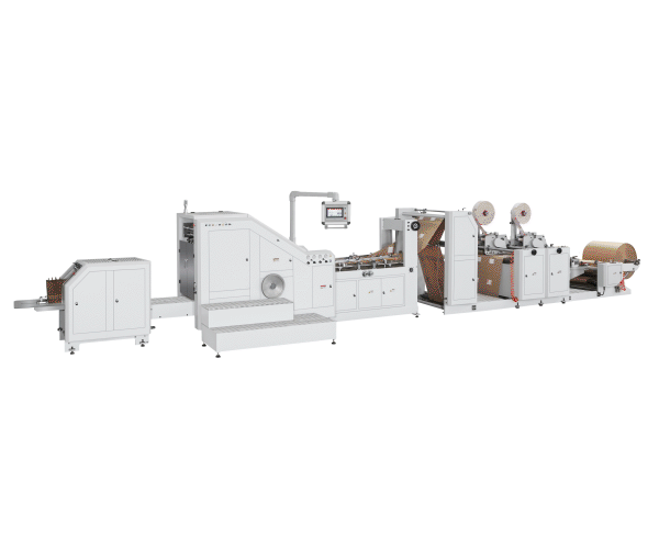 LSB-450XLD+TP Máquina para fabricar bolsas de papel con asa punzonadora de parche completamente automática